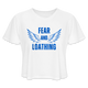 Fear and Loathing Blue Crop Top - white