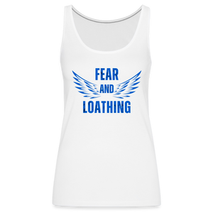 Fear and Loathing Blue Tank - white