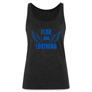 Fear and Loathing Blue Tank - charcoal grey