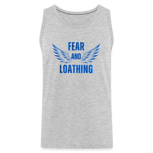 Fear and Loathing Blue Tank - heather gray