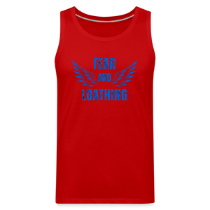 Fear and Loathing Blue Tank - red